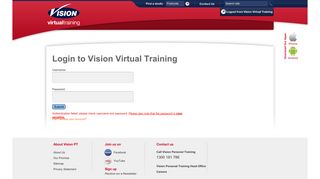 Login to Vision Virtual Training - Vision Personal Training