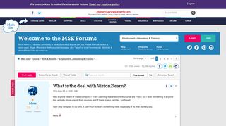 What is the deal with Vision2learn? - MoneySavingExpert.com Forums