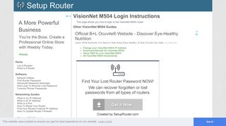 How to Login to the VisionNet M504 - SetupRouter