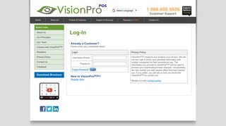 Visionpro POS Optician Software - Login