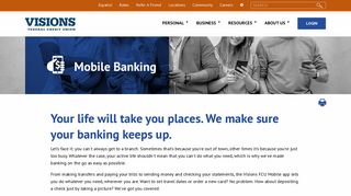 Mobile Banking - Visions Federal Credit Union
