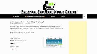 VisitEarnings.com Review – Scam Or Legit Opportunity? | Every One ...