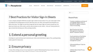 7 Best Practices for Visitor Sign-In Sheets - The Original Visitor ...