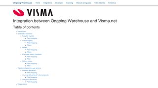 Visma.net Integration - Docs by Ongoing Warehouse