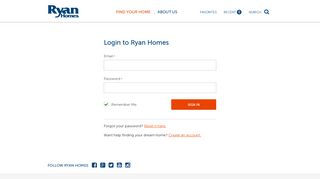 Login - Ryan Homes
