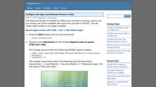 Configure the login and Welcome Screen in Vista – Smallvoid.com