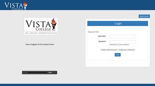 Login to Student Portal - Vista College