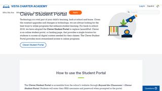 Clever Student Portal | Grand Rapids MI | Vista Charter Academy