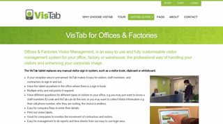 VisTab for Offices & Factories – VisTab