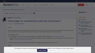 Home pages for protected (but external) communi... | AureaWorks