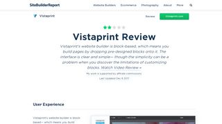 Vistaprint Review | What You Need To Know - Site Builder Report