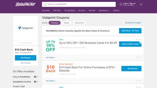 50% Off Vistaprint Coupons, Promo Codes February 2019 - RetailMeNot
