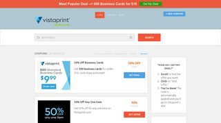 Vistaprint Coupons & Promo Codes | 500 Business Cards for $10 ...