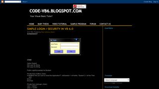CODE-VB6.BLOGSPOT.COM: Simple Login / Security in VB 6.0