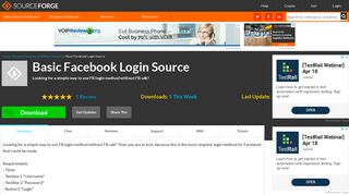 Basic Facebook Login Source download | SourceForge.net