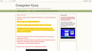 Computer Gyan: Student Login Form Using Visual Basic 6.0- Tutorial ...