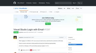 Visual Studio Login with Email · Issue #1297 · github/VisualStudio ...