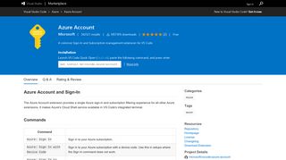 Azure Account - Visual Studio Marketplace