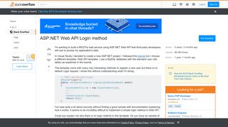 ASP.NET Web API Login method - Stack Overflow