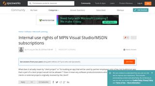 Internal use rights of MPN Visual Studio/MSDN subscriptions - MS ...