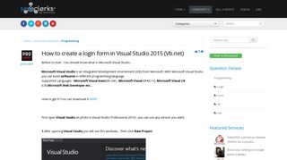 How to create a login form in Visual Studio 2015 (Vb.net) - SEOClerks