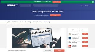 VITEEE Application Form 2019 (Released), Registration – Apply here
