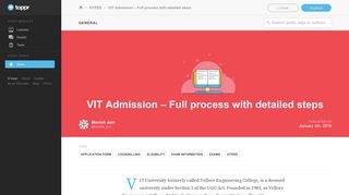 VIT Admission - Full Process With Detailed Steps - Toppr