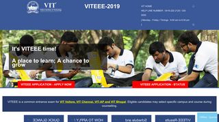VITEEE - 2019 Application Form for admission in VIT