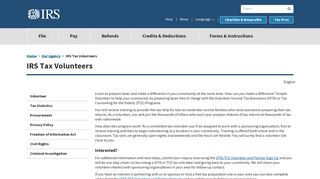 IRS Tax Volunteers | Internal Revenue Service - IRS.gov