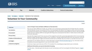 Volunteer in Your Community | Internal Revenue Service - IRS.gov