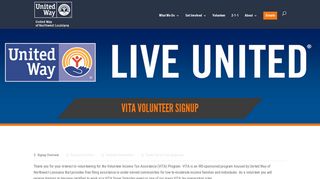 VITA Volunteer Signup - United Way NWLA