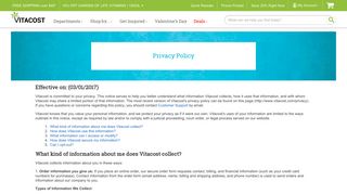Privacy Policy | Vitacost.com