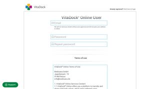 Sign Up - VitaDock Online