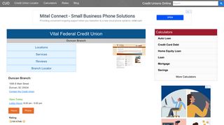 Vital Federal Credit Union - Credit Unions Online