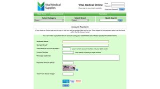 Vital Medical Online : Account Payment