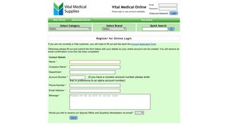 Vital Medical Online : Register