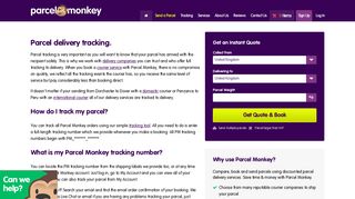 Do you offer trackable courier services? | Parcel Monkey