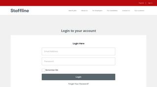 Login To Your Account | Staffline