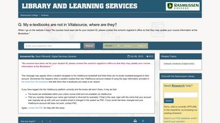 My e-textbooks are not in Vitalsource, where are they? - Answers