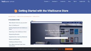 Getting Started with the VitalSource Store – Bookshelf Support