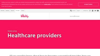 Become One of Our Health Care Providers - Vitality