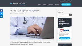 How to Manage Vitals Reviews - ReviewTrackers