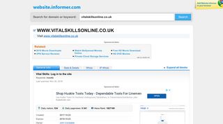 vitalskillsonline.co.uk at WI. Vital Skills: Log in to the site