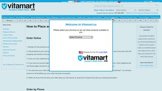 Help - How to Place an Order - Vitamart.ca