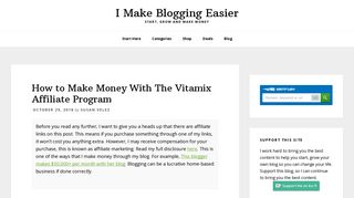How to Make Money With The Vitamix Affiliate Program - Susan Velez