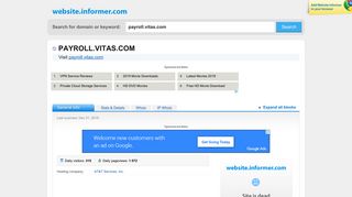 payroll.vitas.com at Website Informer. Visit Payroll Vitas.