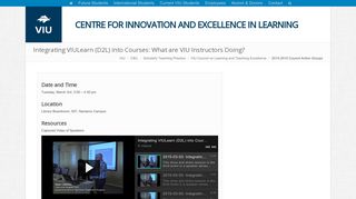 Integrating VIULearn (D2L) into Courses: What are VIU Instructors ...