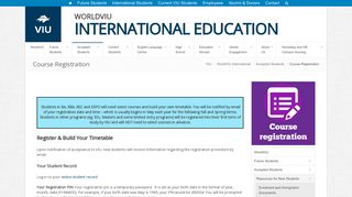 Course Registration | International Education | VIU