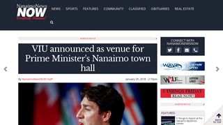 VIU announced as venue for Prime Minister's Nanaimo town hall ...