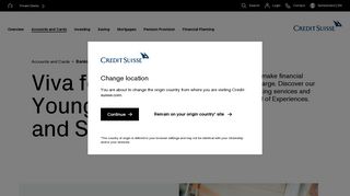Credit Suisse Viva – ideal banking packages for young people and ...